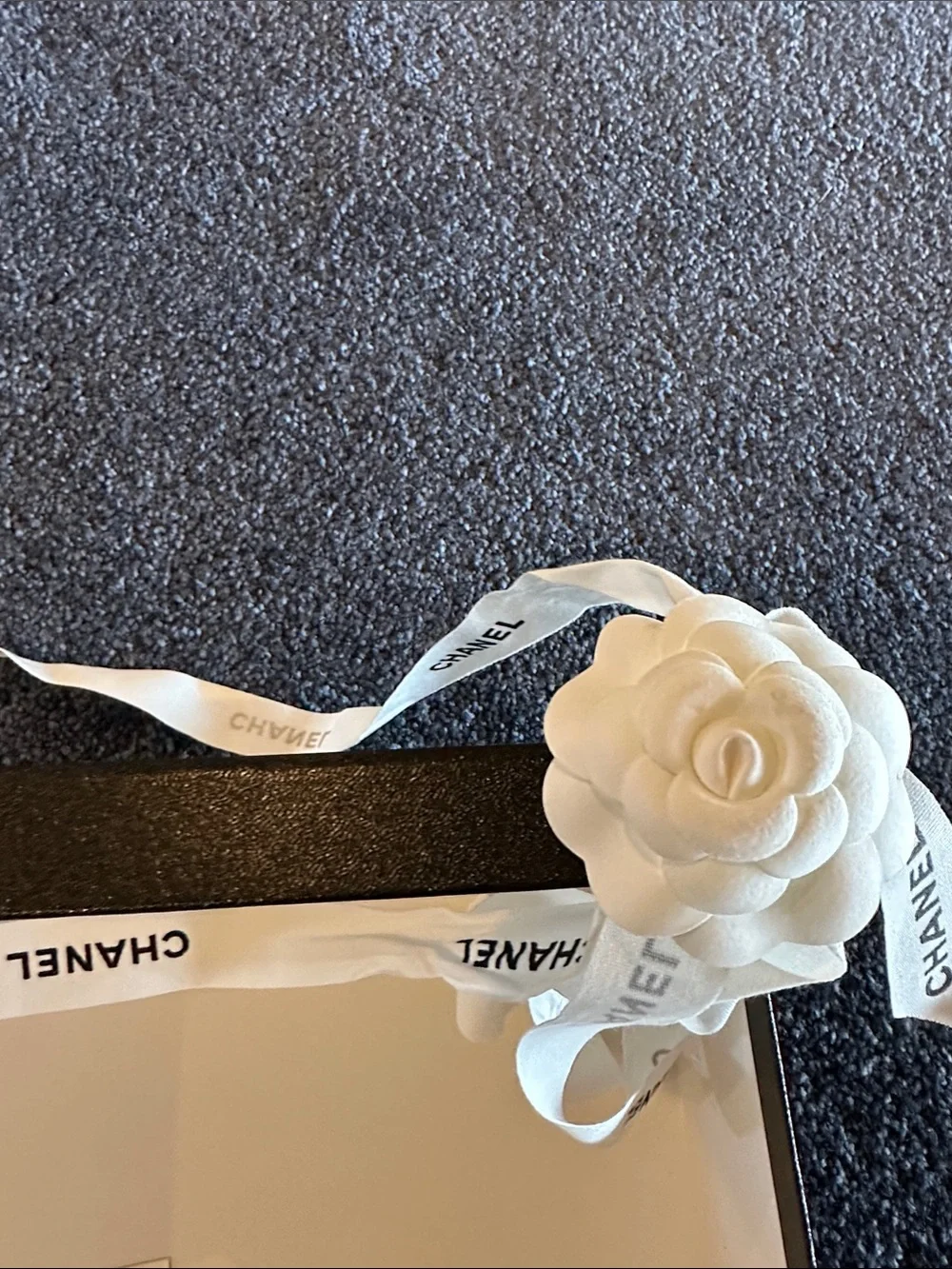CHANEL Black and White Branded Shoe/Gift Box 11.75x7x4 w/ ribbons & Camilla